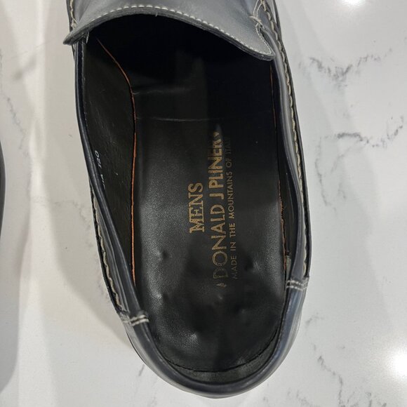 DONALD J PLINER Black PERUGIA 120 Leather Loafers Size 11 Made in Italy main image 5